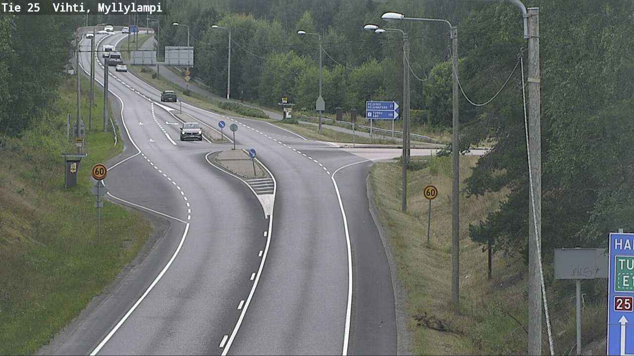 Weather Camera Image Väg 25 Lojo Myllylampi, Lohja, Uusimaa