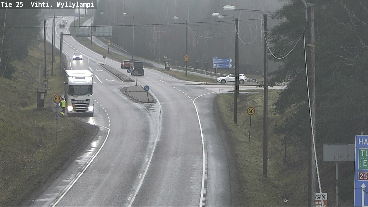 Weather Camera Image Väg 25 Lojo Myllylampi, Lohja, Uusimaa