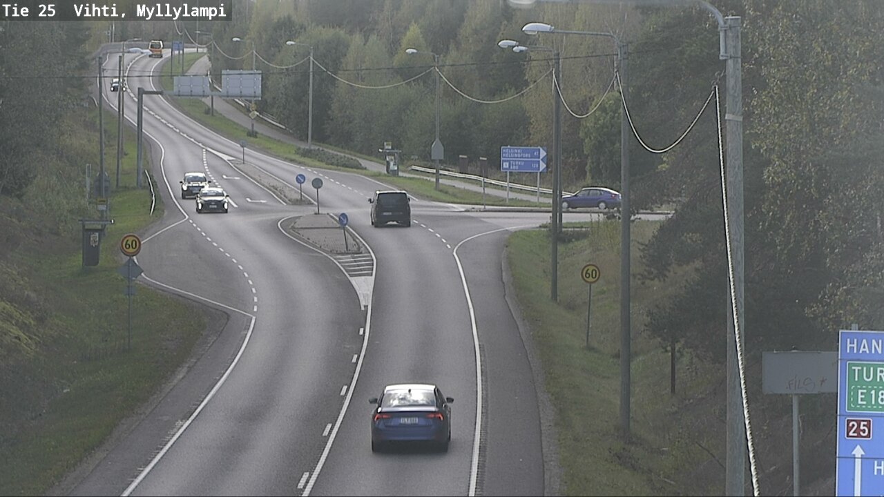 Weather Camera Image Väg 25 Lojo Myllylampi, Lohja, Uusimaa
