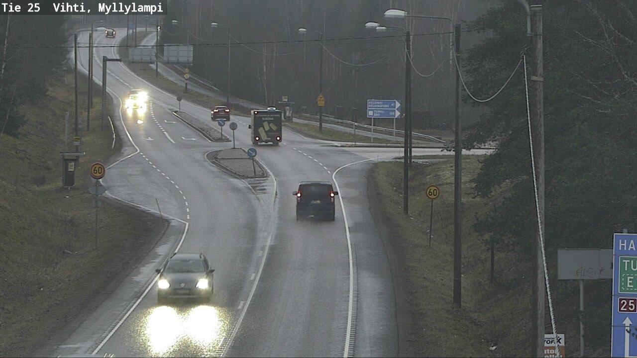 Weather Camera Image Väg 25 Lojo Myllylampi, Lohja, Uusimaa