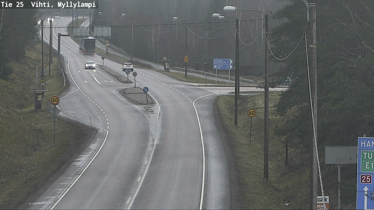 Weather Camera Image Väg 25 Lojo Myllylampi, Lohja, Uusimaa