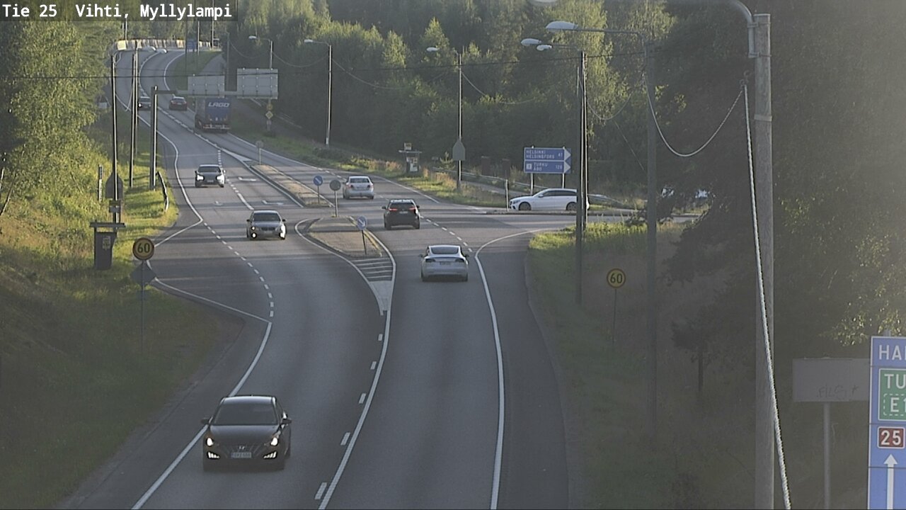 Weather Camera Image Väg 25 Lojo Myllylampi, Lohja, Uusimaa
