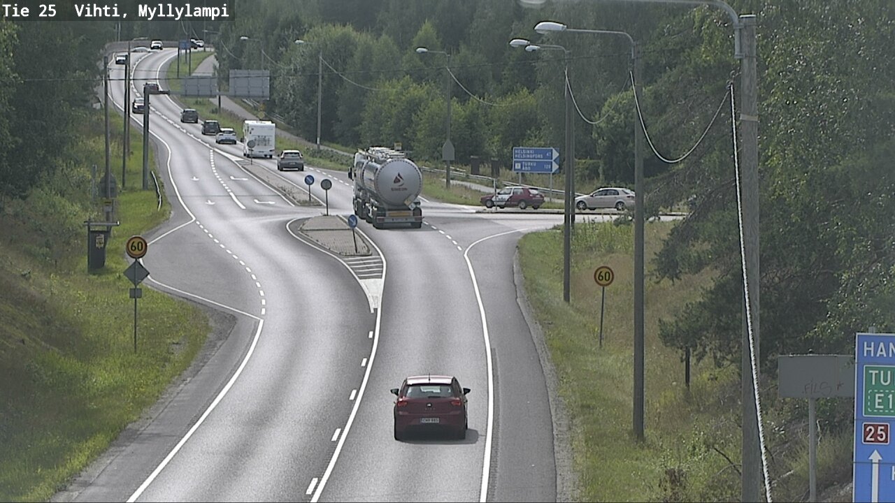 Weather Camera Image Väg 25 Lojo Myllylampi, Lohja, Uusimaa
