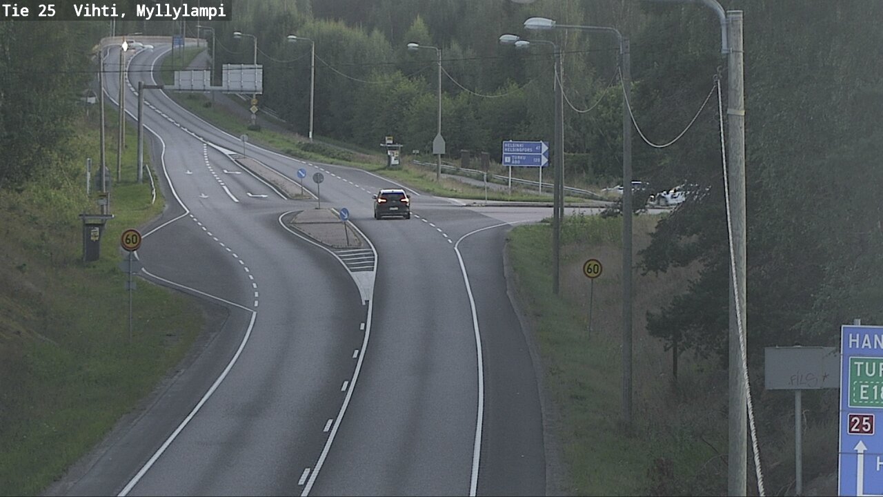 Weather Camera Image Väg 25 Lojo Myllylampi, Lohja, Uusimaa