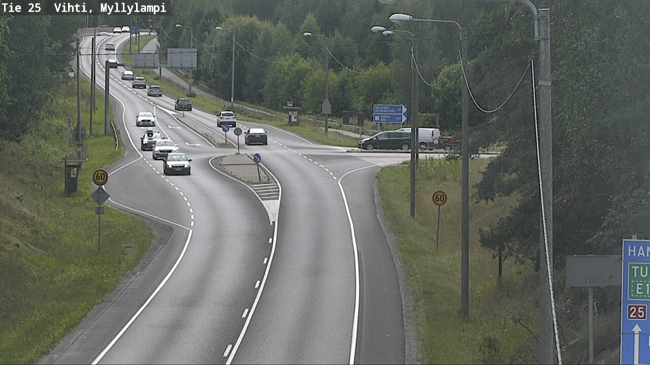 Weather Camera Image Väg 25 Lojo Myllylampi, Lohja, Uusimaa