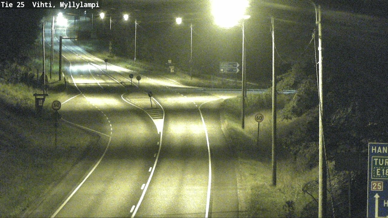 Weather Camera Image Väg 25 Lojo Myllylampi, Lohja, Uusimaa