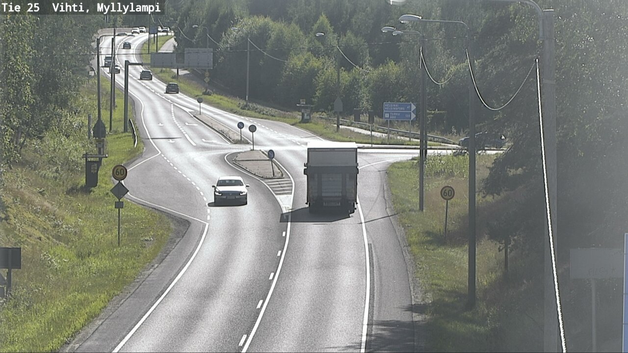 Weather Camera Image Väg 25 Lojo Myllylampi, Lohja, Uusimaa