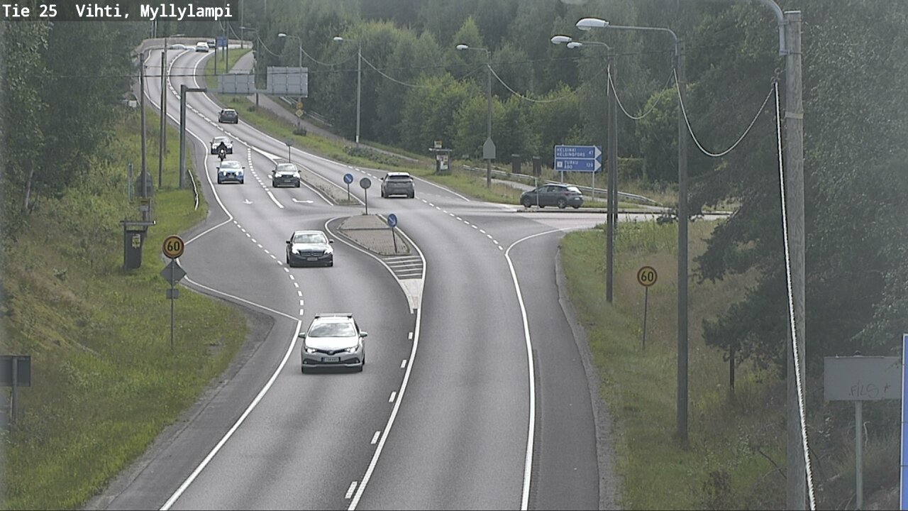 Weather Camera Image Väg 25 Lojo Myllylampi, Lohja, Uusimaa