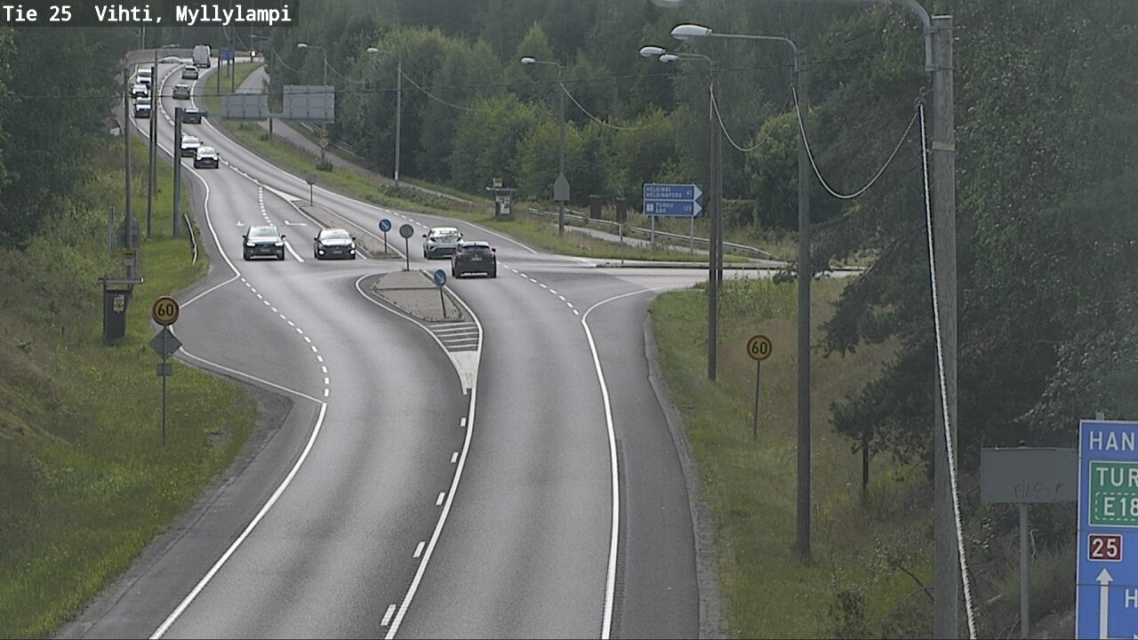 Weather Camera Image Väg 25 Lojo Myllylampi, Lohja, Uusimaa