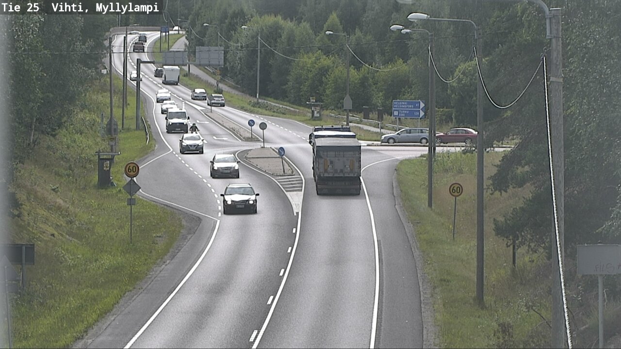 Weather Camera Image Väg 25 Lojo Myllylampi, Lohja, Uusimaa