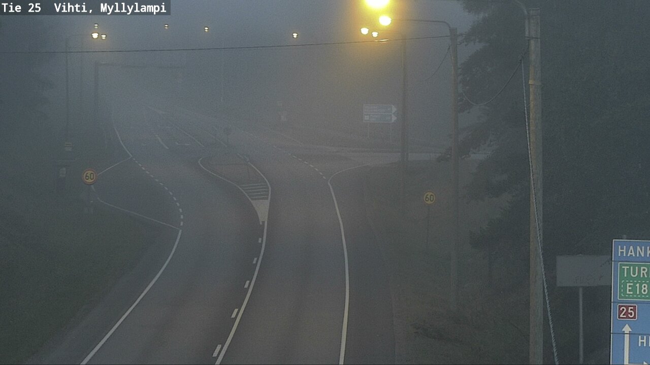 Weather Camera Image Väg 25 Lojo Myllylampi, Lohja, Uusimaa