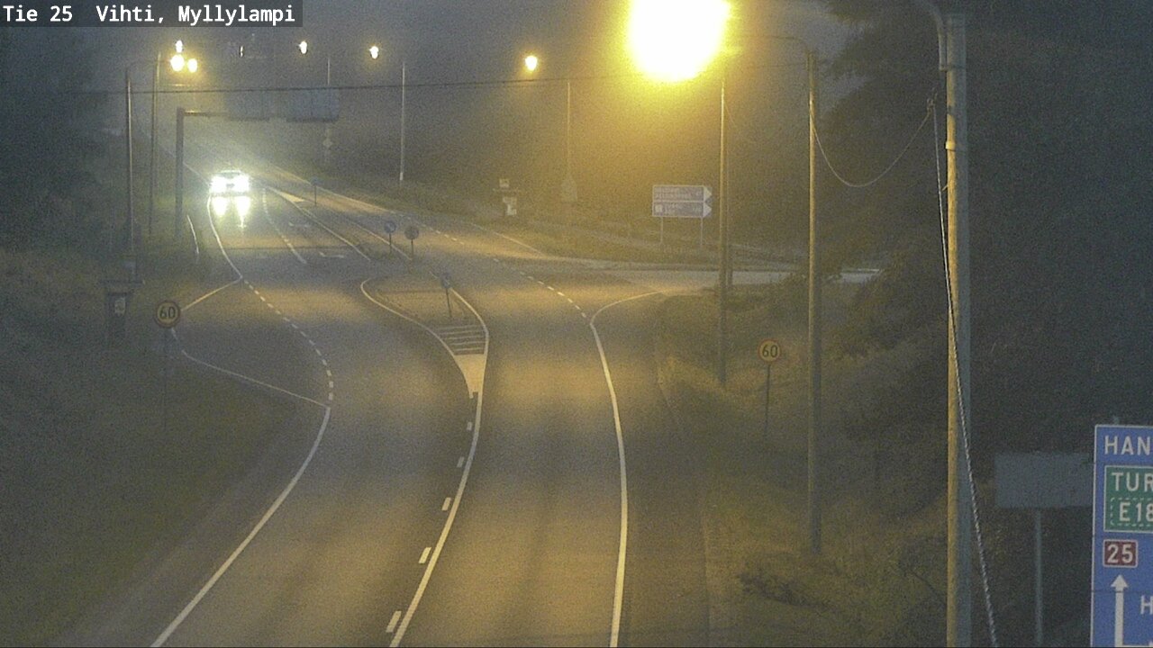 Weather Camera Image Väg 25 Lojo Myllylampi, Lohja, Uusimaa