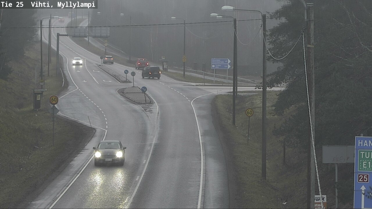 Weather Camera Image Väg 25 Lojo Myllylampi, Lohja, Uusimaa