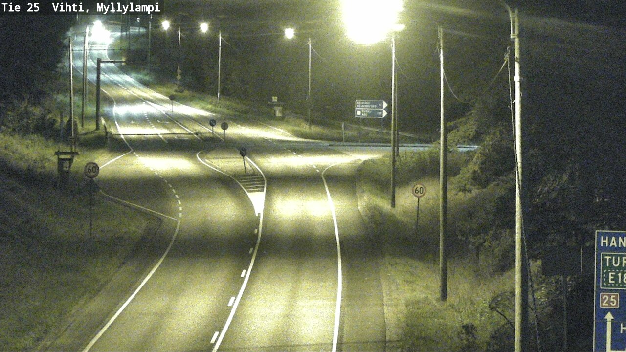 Weather Camera Image Väg 25 Lojo Myllylampi, Lohja, Uusimaa