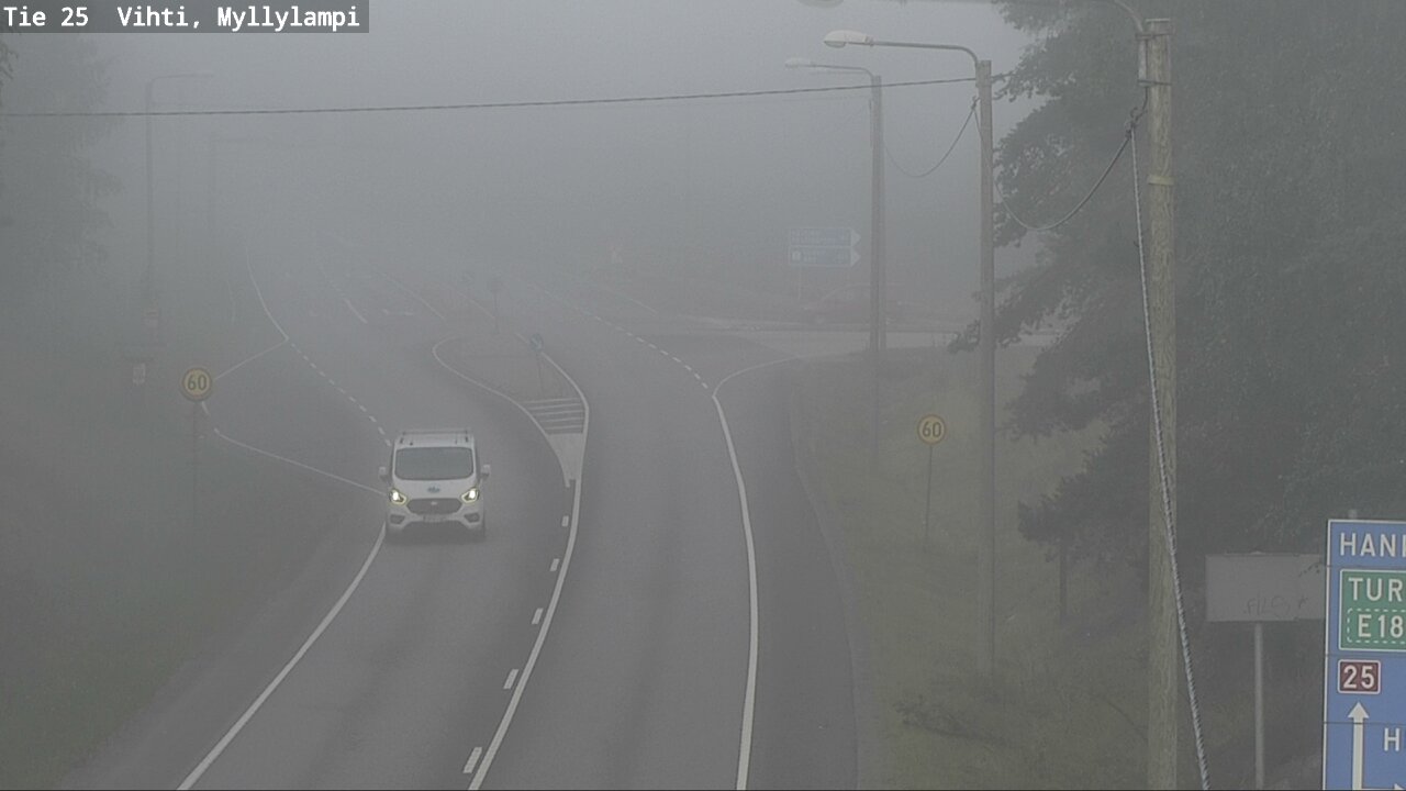 Weather Camera Image Väg 25 Lojo Myllylampi, Lohja, Uusimaa