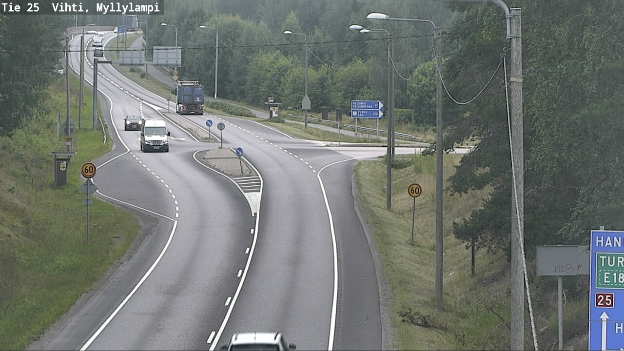 Weather Camera Image Väg 25 Lojo Myllylampi, Lohja, Uusimaa