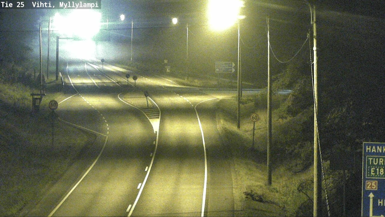 Weather Camera Image Väg 25 Lojo Myllylampi, Lohja, Uusimaa