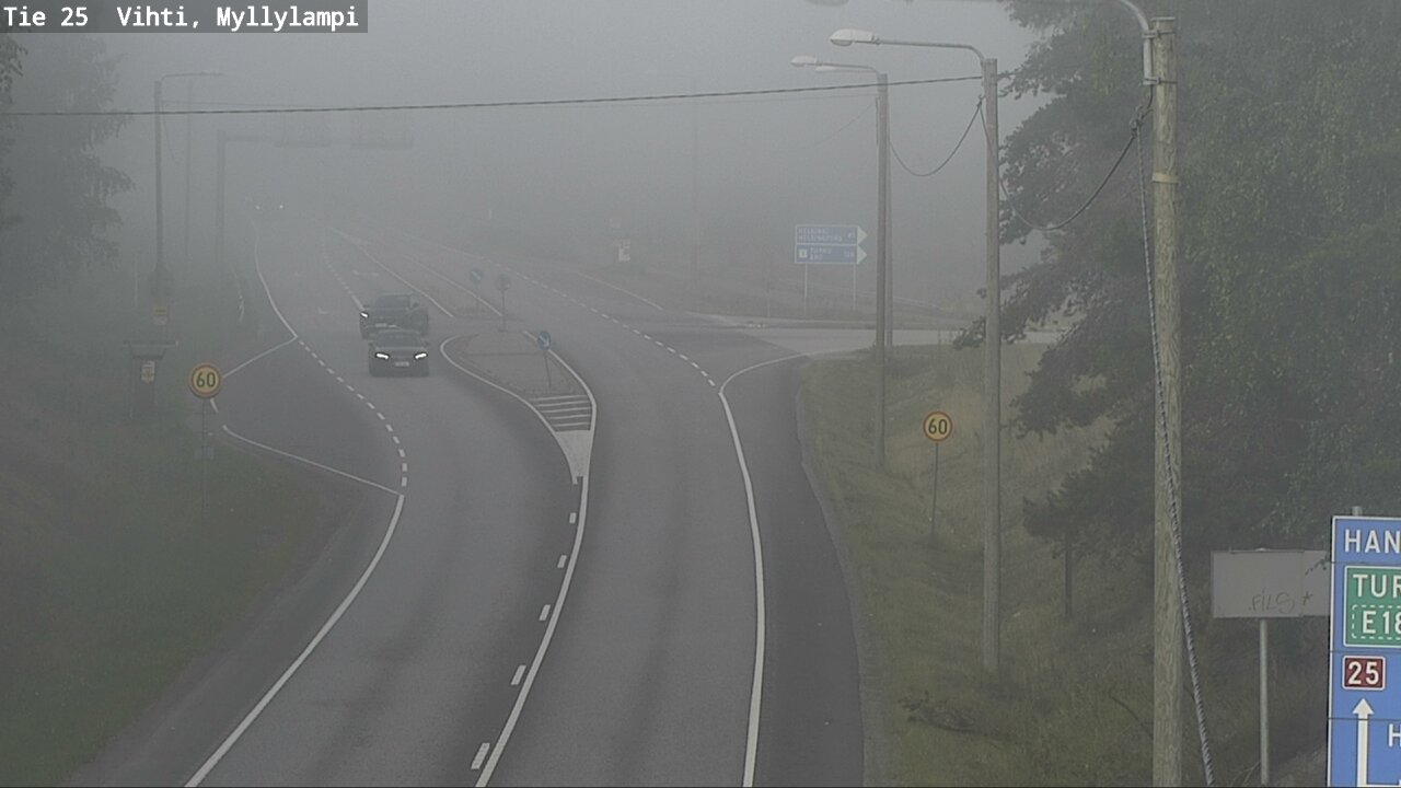 Weather Camera Image Väg 25 Lojo Myllylampi, Lohja, Uusimaa