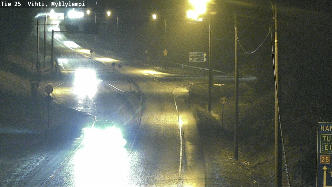 Weather Camera Image Väg 25 Lojo Myllylampi, Lohja, Uusimaa