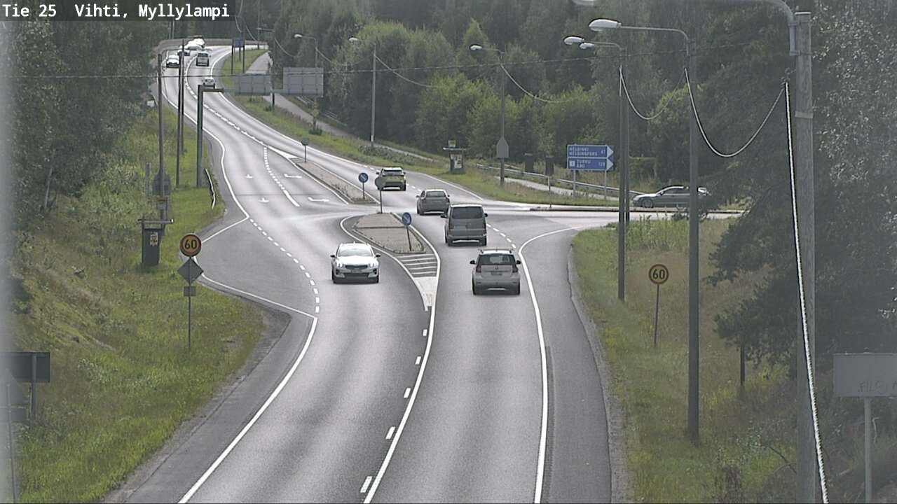 Weather Camera Image Väg 25 Lojo Myllylampi, Lohja, Uusimaa