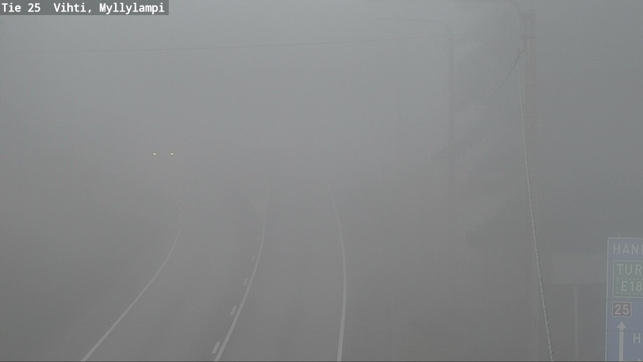 Weather Camera Image Väg 25 Lojo Myllylampi, Lohja, Uusimaa
