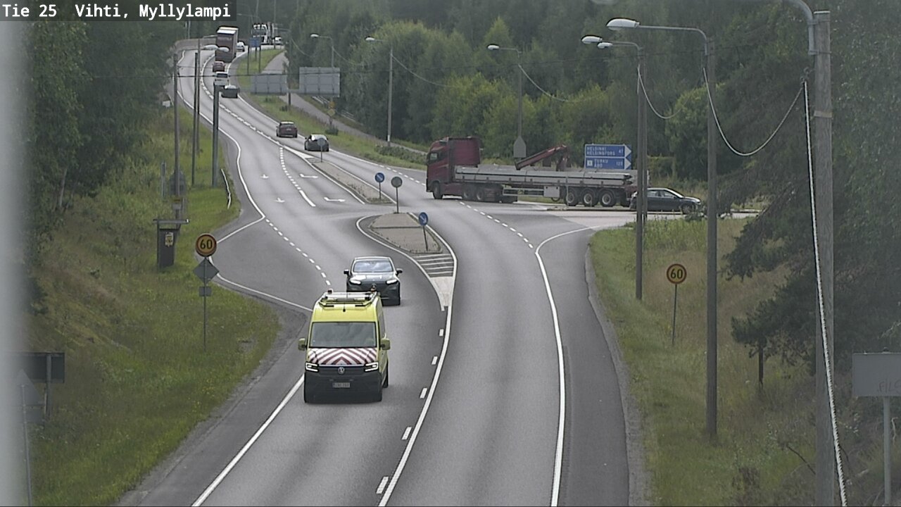 Weather Camera Image Väg 25 Lojo Myllylampi, Lohja, Uusimaa