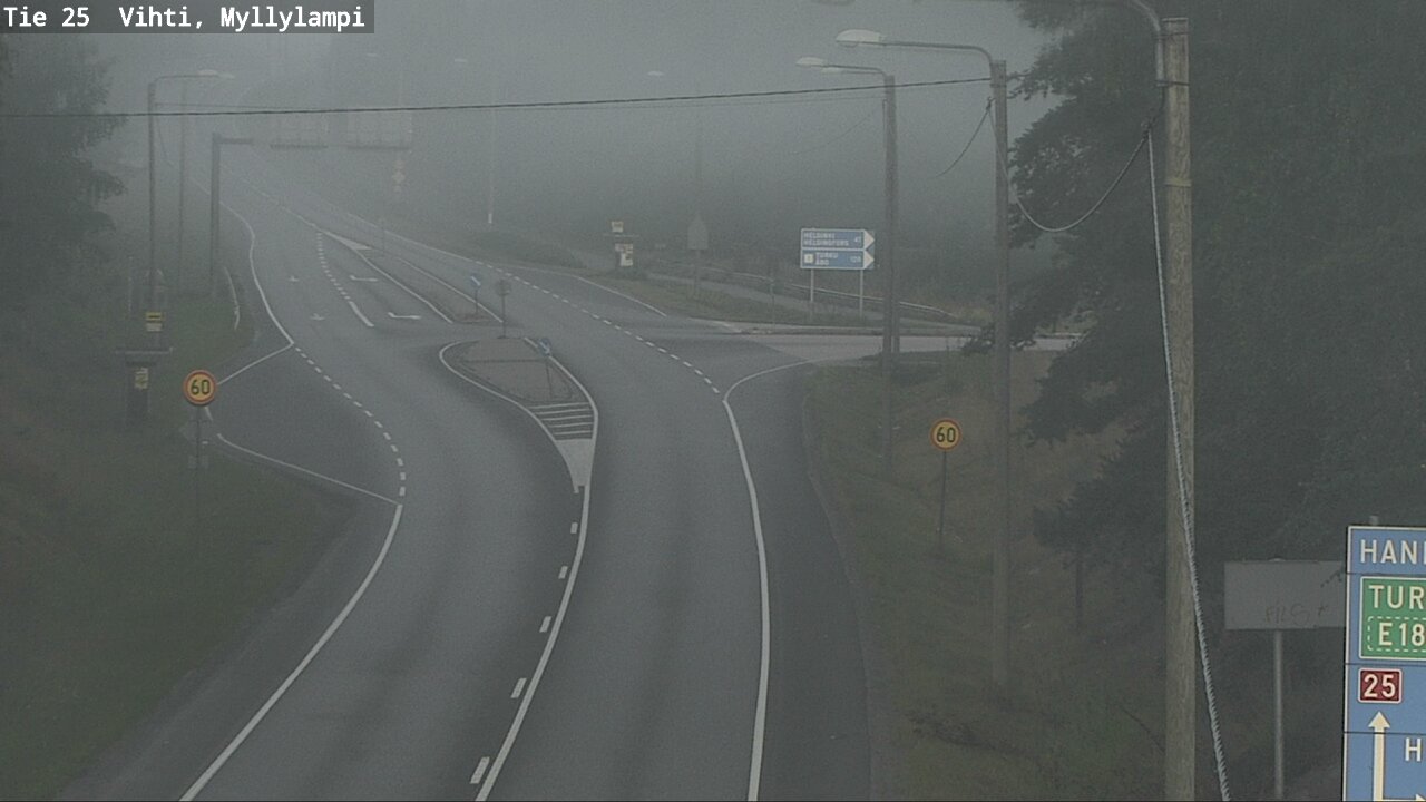 Weather Camera Image Väg 25 Lojo Myllylampi, Lohja, Uusimaa