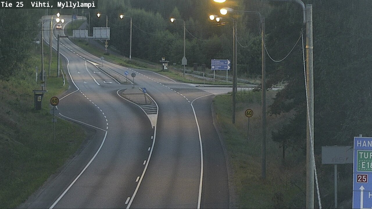 Weather Camera Image Väg 25 Lojo Myllylampi, Lohja, Uusimaa