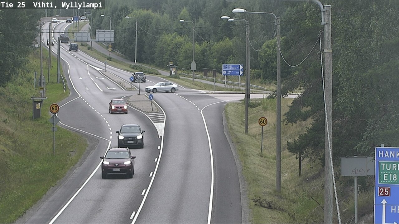 Weather Camera Image Väg 25 Lojo Myllylampi, Lohja, Uusimaa