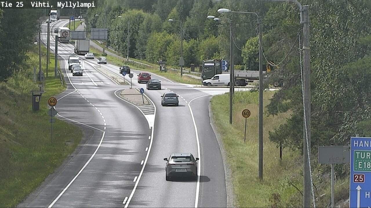 Weather Camera Image Väg 25 Lojo Myllylampi, Lohja, Uusimaa