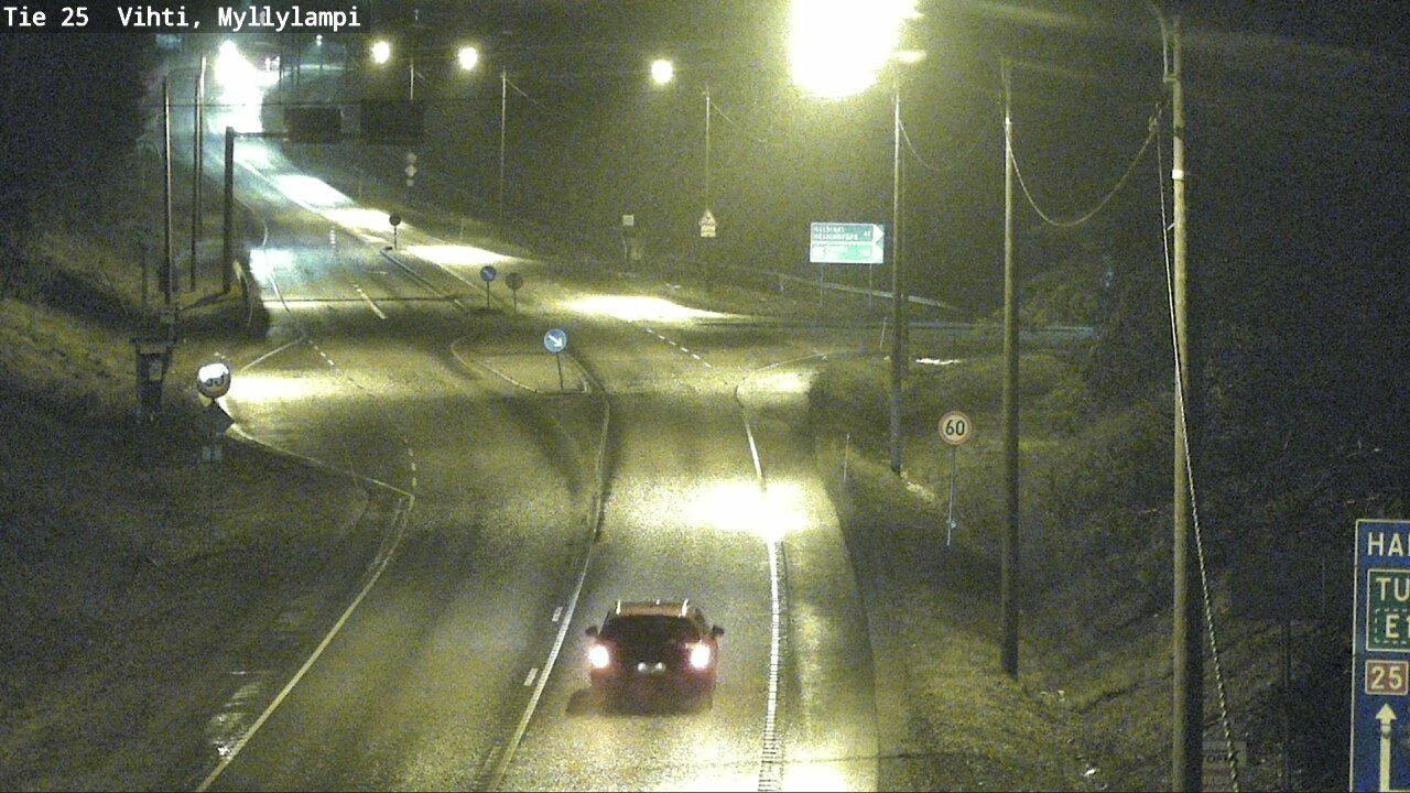 Weather Camera Image Väg 25 Lojo Myllylampi, Lohja, Uusimaa