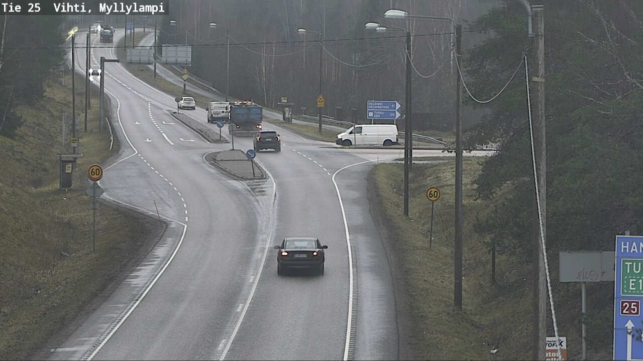 Weather Camera Image Väg 25 Lojo Myllylampi, Lohja, Uusimaa