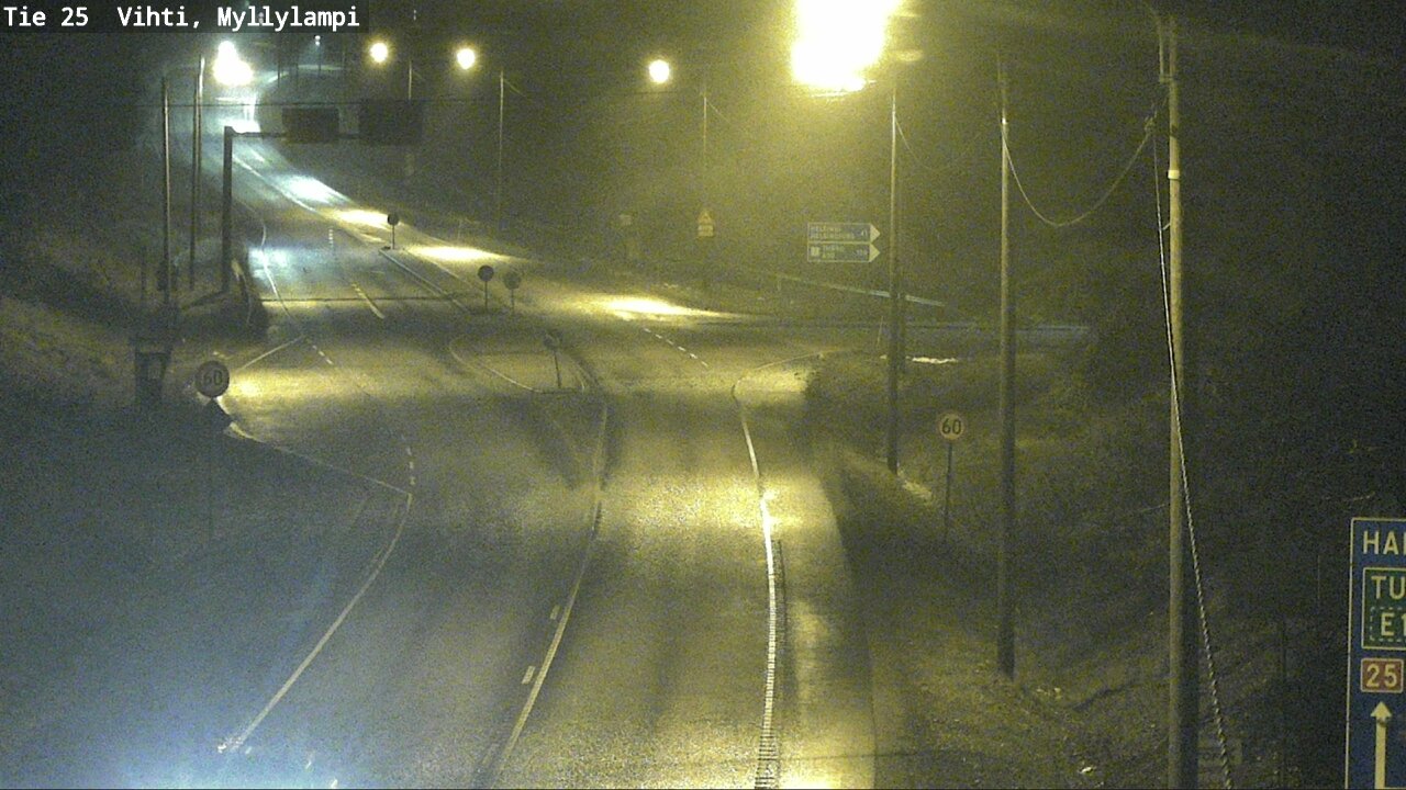 Weather Camera Image Väg 25 Lojo Myllylampi, Lohja, Uusimaa
