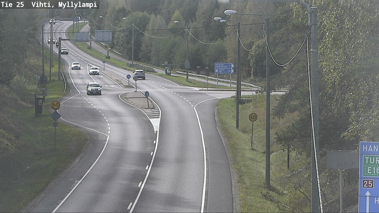 Weather Camera Image Väg 25 Lojo Myllylampi, Lohja, Uusimaa