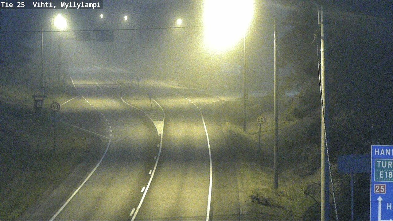 Weather Camera Image Väg 25 Lojo Myllylampi, Lohja, Uusimaa