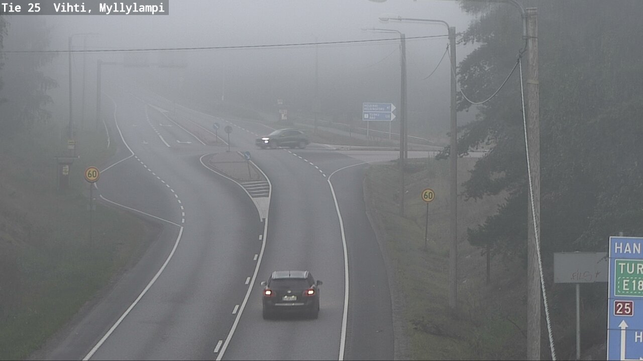 Weather Camera Image Väg 25 Lojo Myllylampi, Lohja, Uusimaa