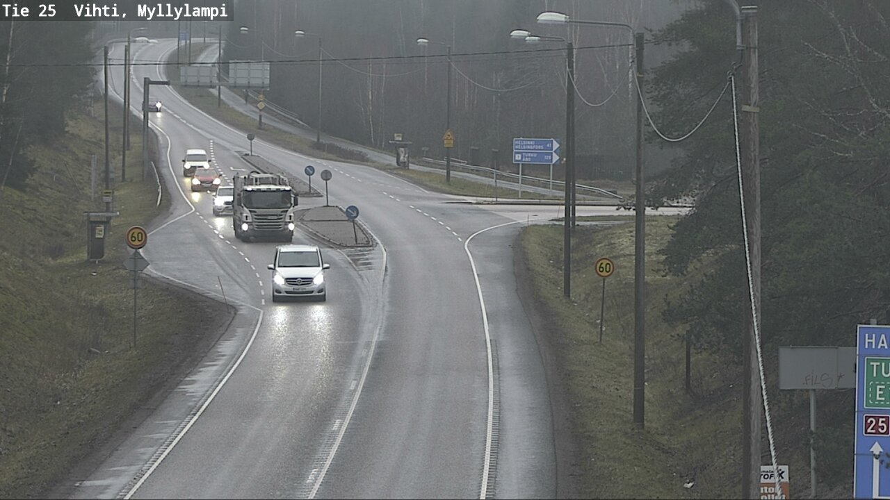 Weather Camera Image Väg 25 Lojo Myllylampi, Lohja, Uusimaa