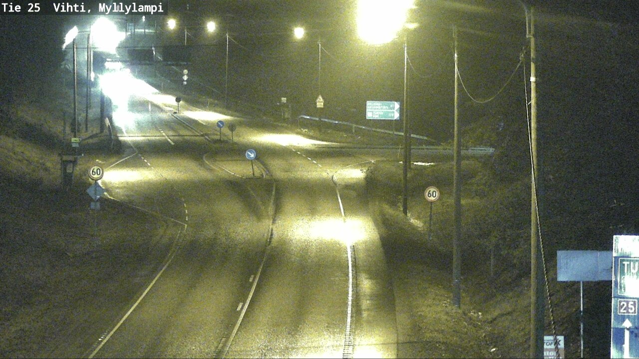 Weather Camera Image Väg 25 Lojo Myllylampi, Lohja, Uusimaa