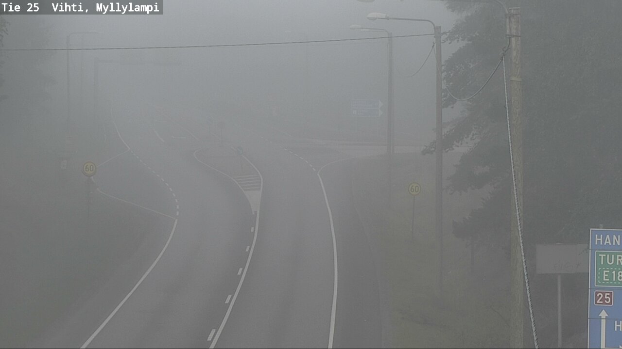 Weather Camera Image Väg 25 Lojo Myllylampi, Lohja, Uusimaa
