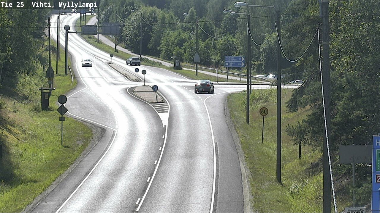 Weather Camera Image Väg 25 Lojo Myllylampi, Lohja, Uusimaa