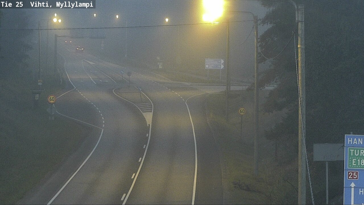 Weather Camera Image Väg 25 Lojo Myllylampi, Lohja, Uusimaa