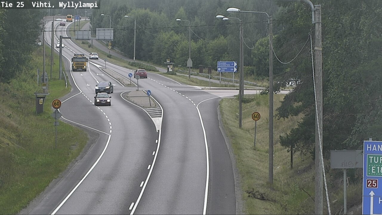 Weather Camera Image Väg 25 Lojo Myllylampi, Lohja, Uusimaa