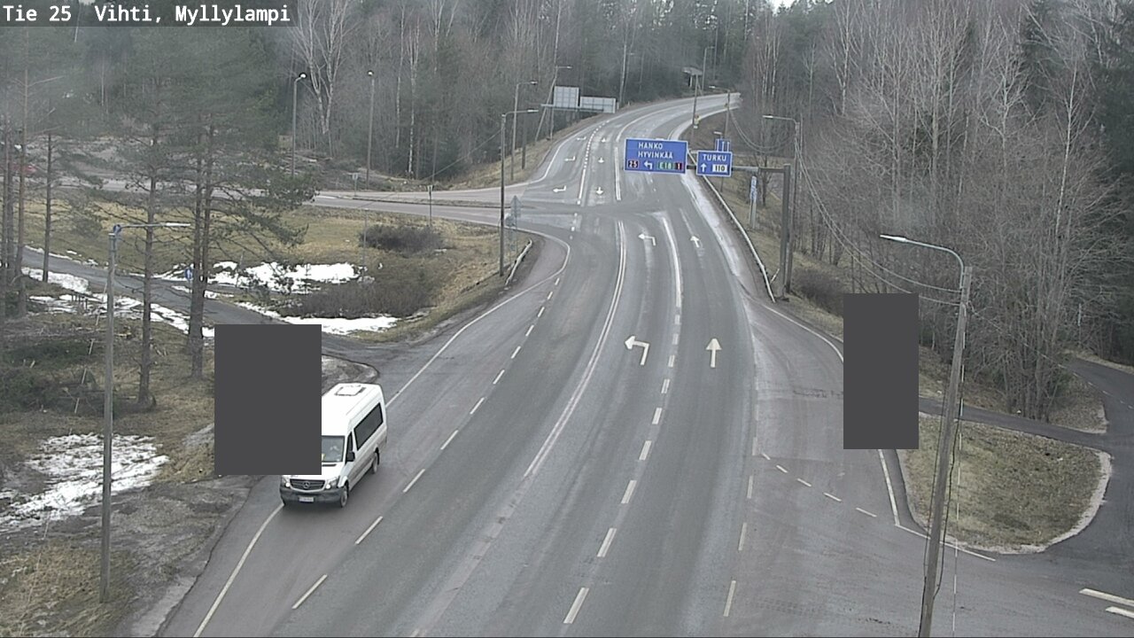 Weather Camera Image Väg 25 Lojo Myllylampi, Lohja, Uusimaa