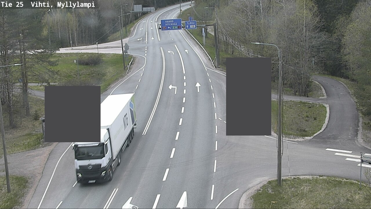 Weather Camera Image Väg 25 Lojo Myllylampi, Lohja, Uusimaa