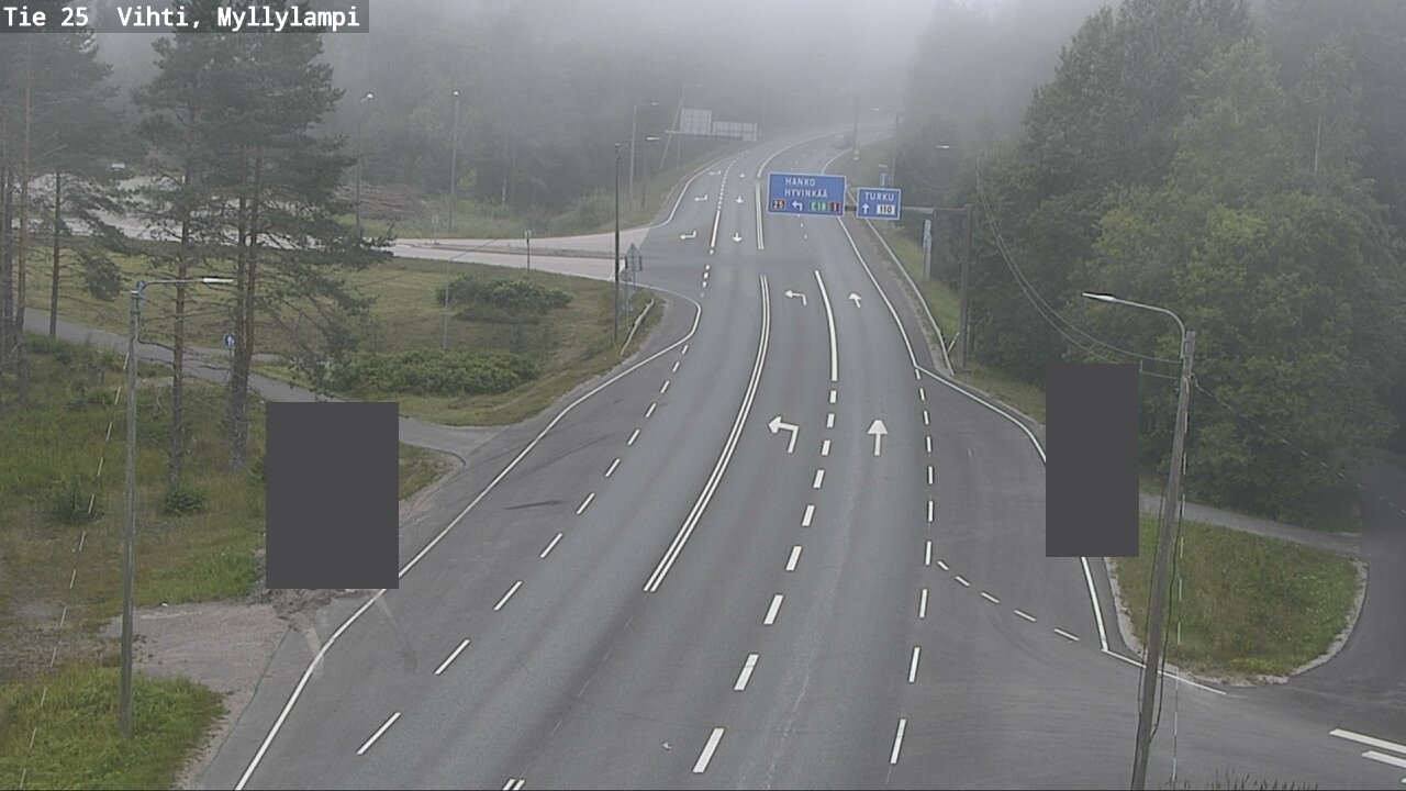 Weather Camera Image Väg 25 Lojo Myllylampi, Lohja, Uusimaa