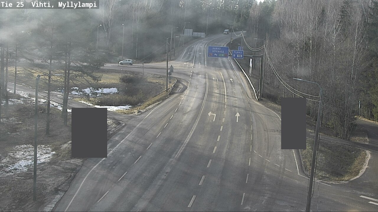Weather Camera Image Väg 25 Lojo Myllylampi, Lohja, Uusimaa