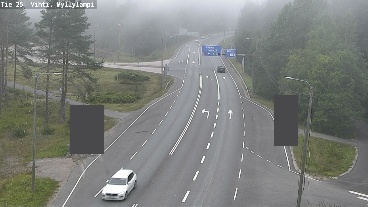 Weather Camera Image Väg 25 Lojo Myllylampi, Lohja, Uusimaa