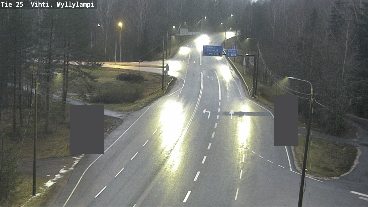Weather Camera Image Väg 25 Lojo Myllylampi, Lohja, Uusimaa