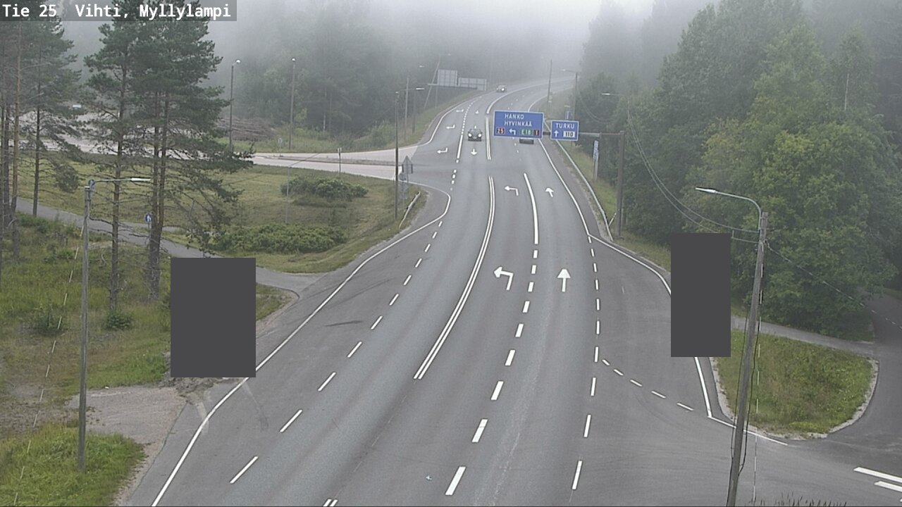 Weather Camera Image Väg 25 Lojo Myllylampi, Lohja, Uusimaa