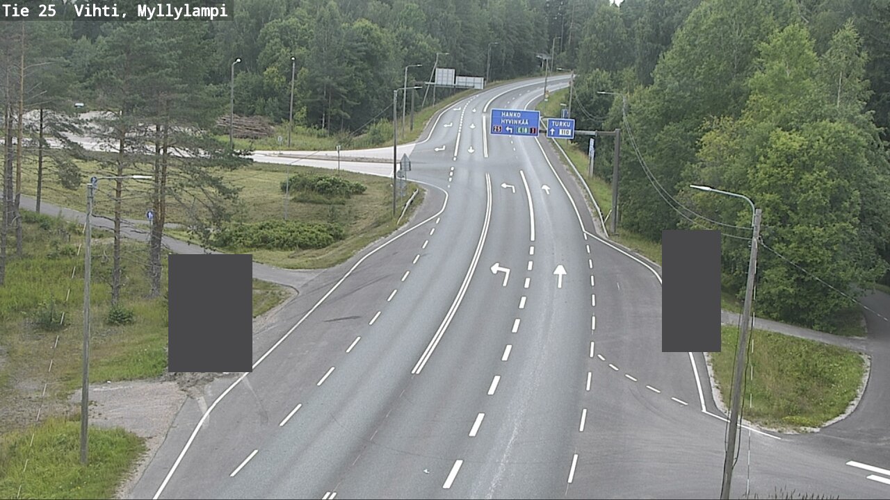 Weather Camera Image Väg 25 Lojo Myllylampi, Lohja, Uusimaa